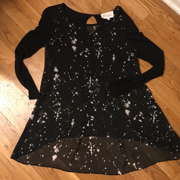 Two by Vince Camuto Black/White Sheer Tunic Size Small - Picture 3 of 4